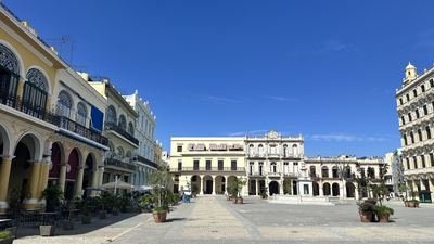 A colonial square in Havana